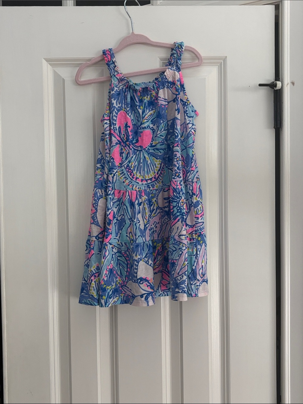 Lilly Pulitzer Girls' Blue & Pink Floral Swim cover up